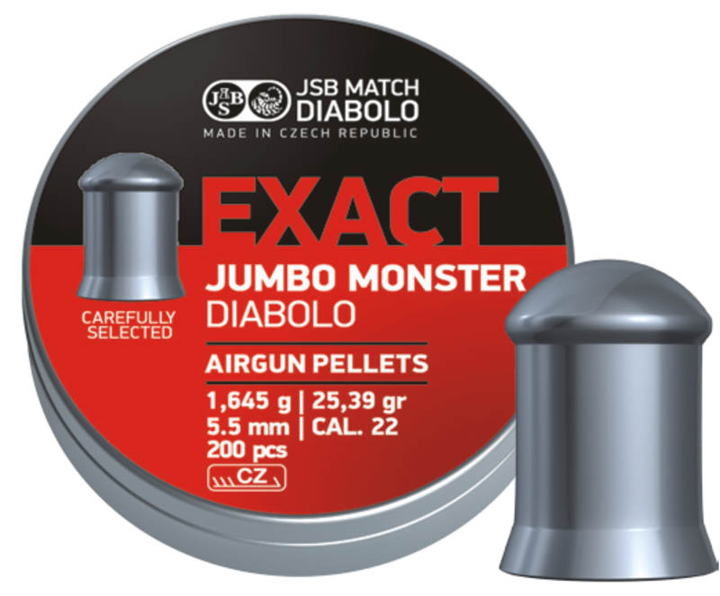 Пули пневматические JSB Exact Jumbo Monster  5,52mm, 1.645 гр. (200шт.)